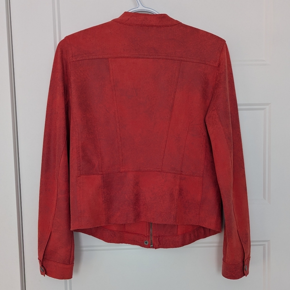 Sandwich_‎ Red Faux Suede Jacket – Size 36 (Medium) –  Zip Jacket - Picture 10 of 10